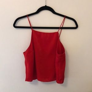 ⭐️ BOGO ⭐️ Red satin crop top from Forever 21